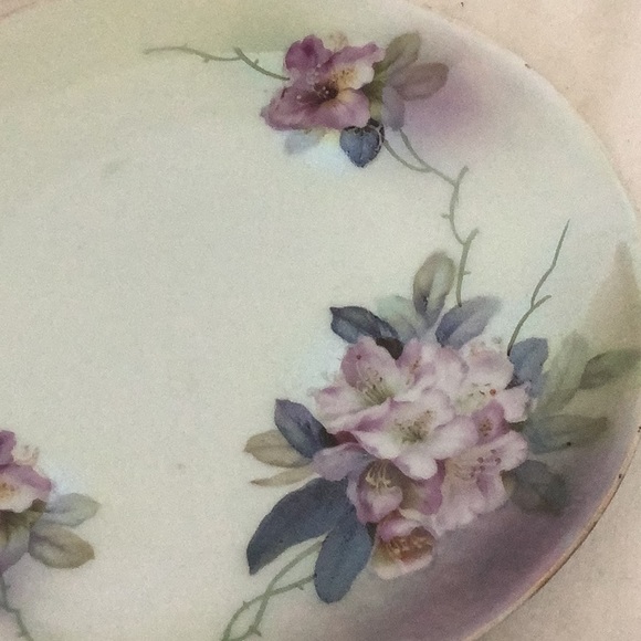 Rare Vintage Purple Floral RS Germany Porcelain 8.5" Plate - Picture 10 of 10